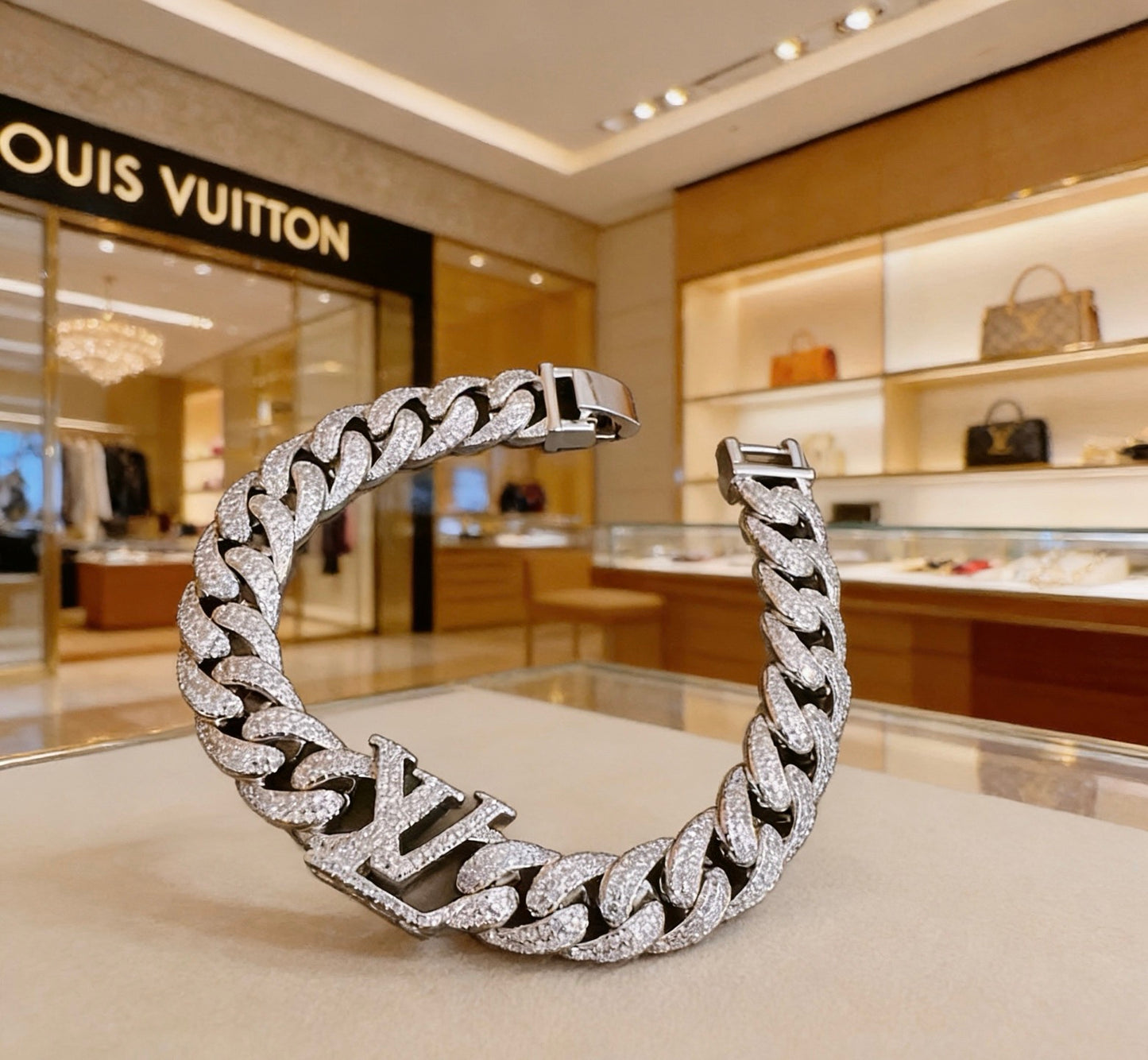 Chain Bracelet in Silver-Tone – Design 011 styled product view