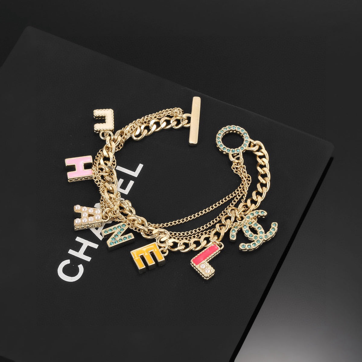 Letter Bracelet in Gold-Tone main product view