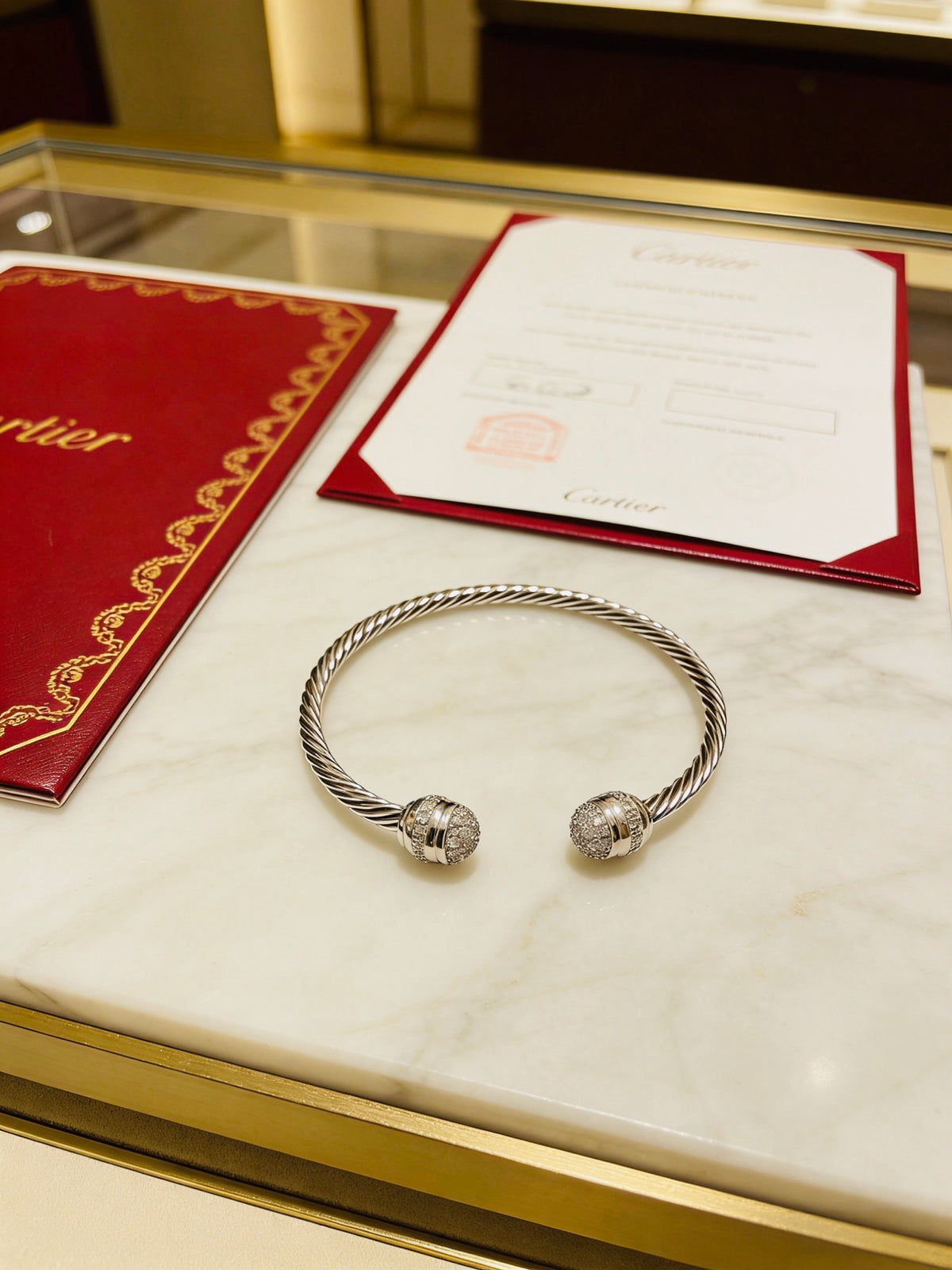 Sculptural Statement Bracelet in Gold-Tone – Design 90 detail view