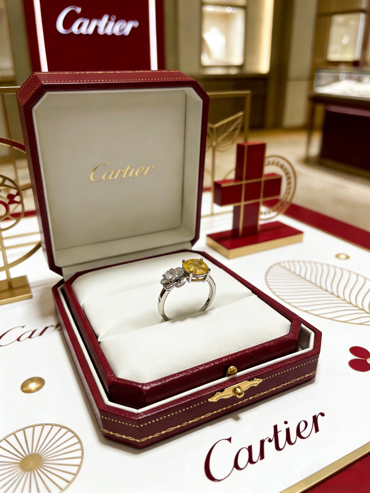 Sculptural Statement Ring in Gold-Tone – Design 09 styled view
