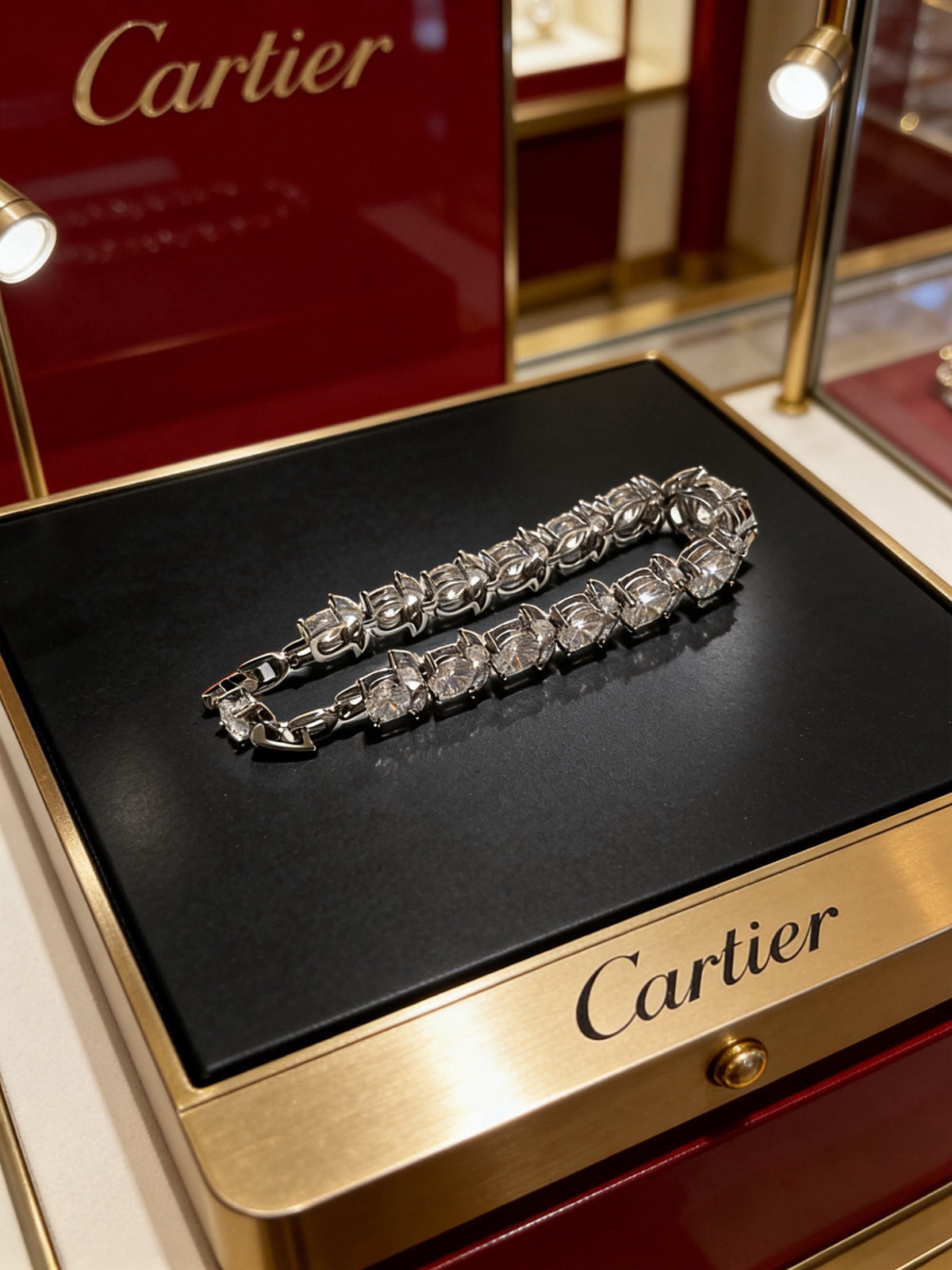 Sculptural Statement Bracelet in Gold-Tone – Design 86 front view