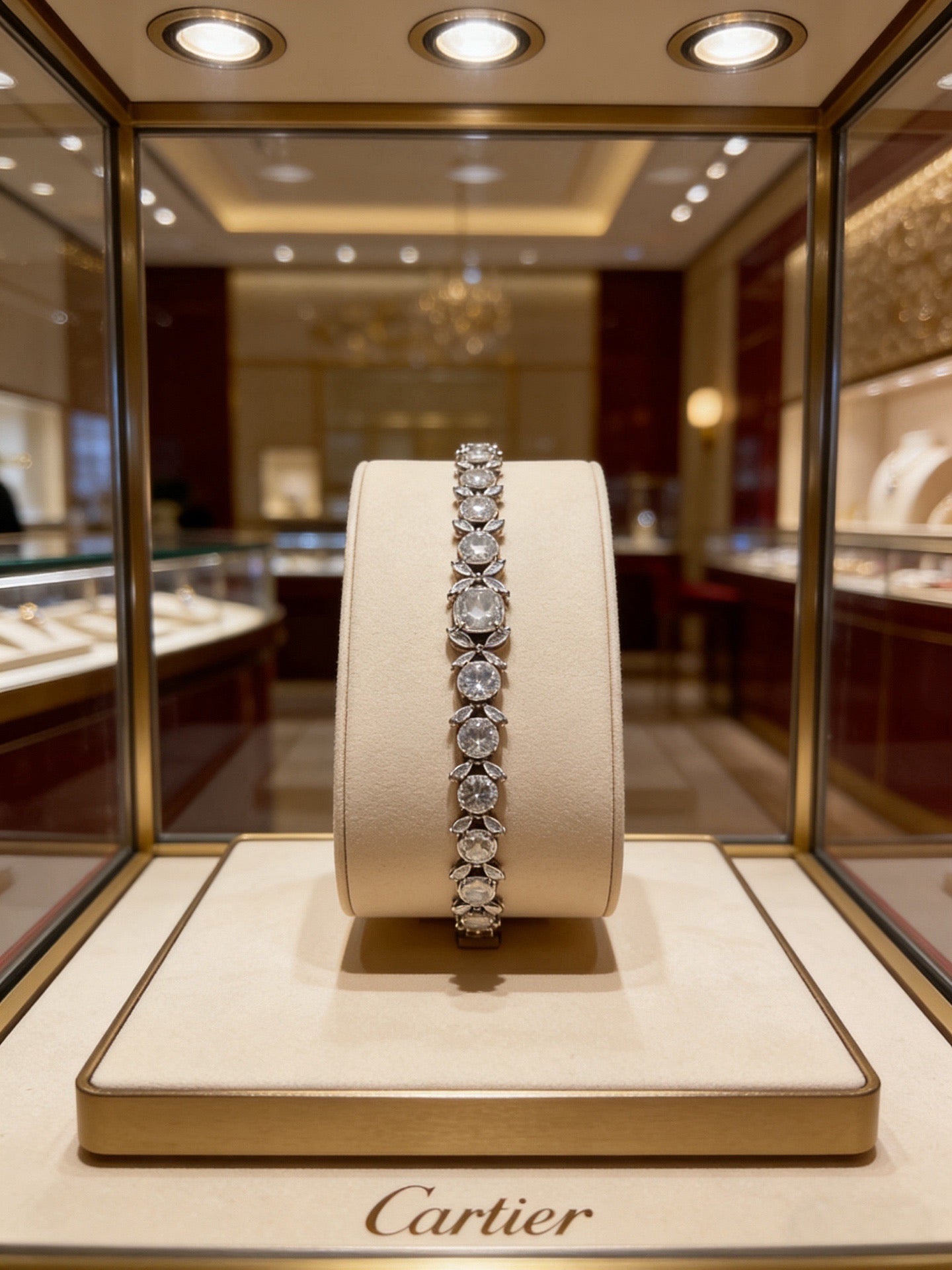 Sculptural Statement Bracelet in Gold-Tone – Design 86 detail view