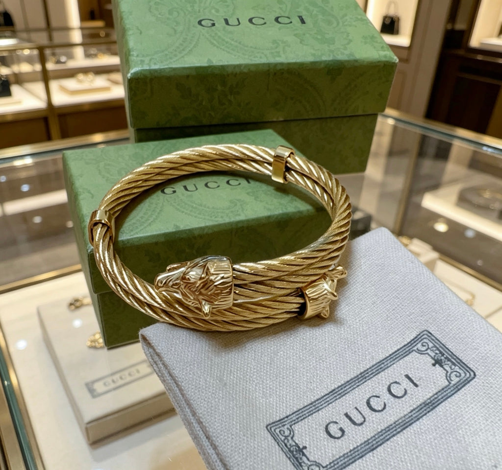 Double-G Emblem Bangle in Gold-Tone – Design 006 main product view
