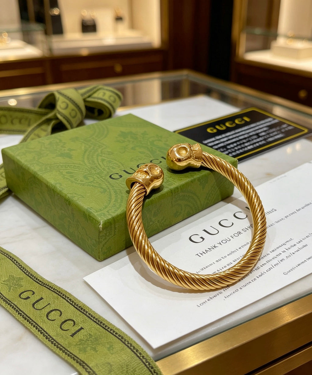 Double-G Emblem Bangle in Polished Metal-Tone – Design 024 main product view