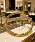Double-G Emblem Bangle in Silver-Tone – Vintage Detail – Design 011 main product view