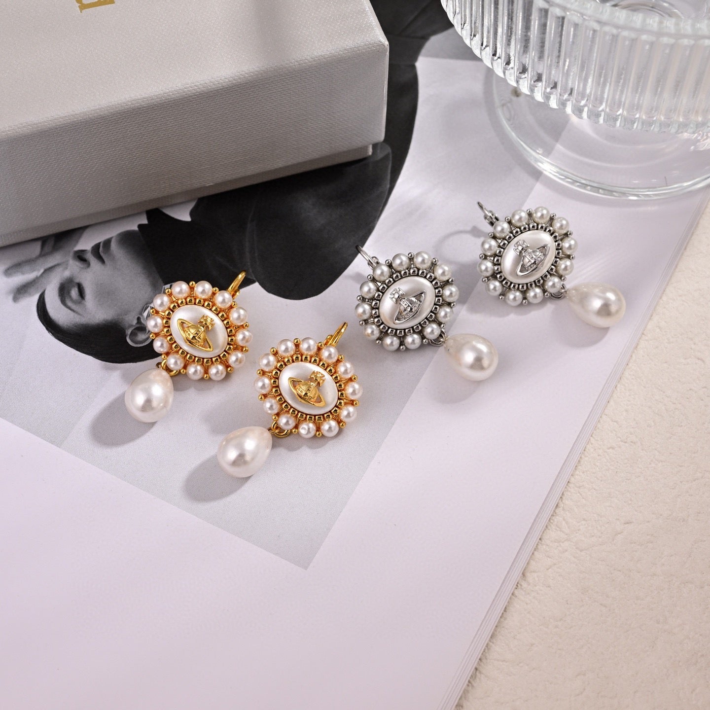 Orb Pendant Necklace in Polished Metal-Tone – Design 046 detail view