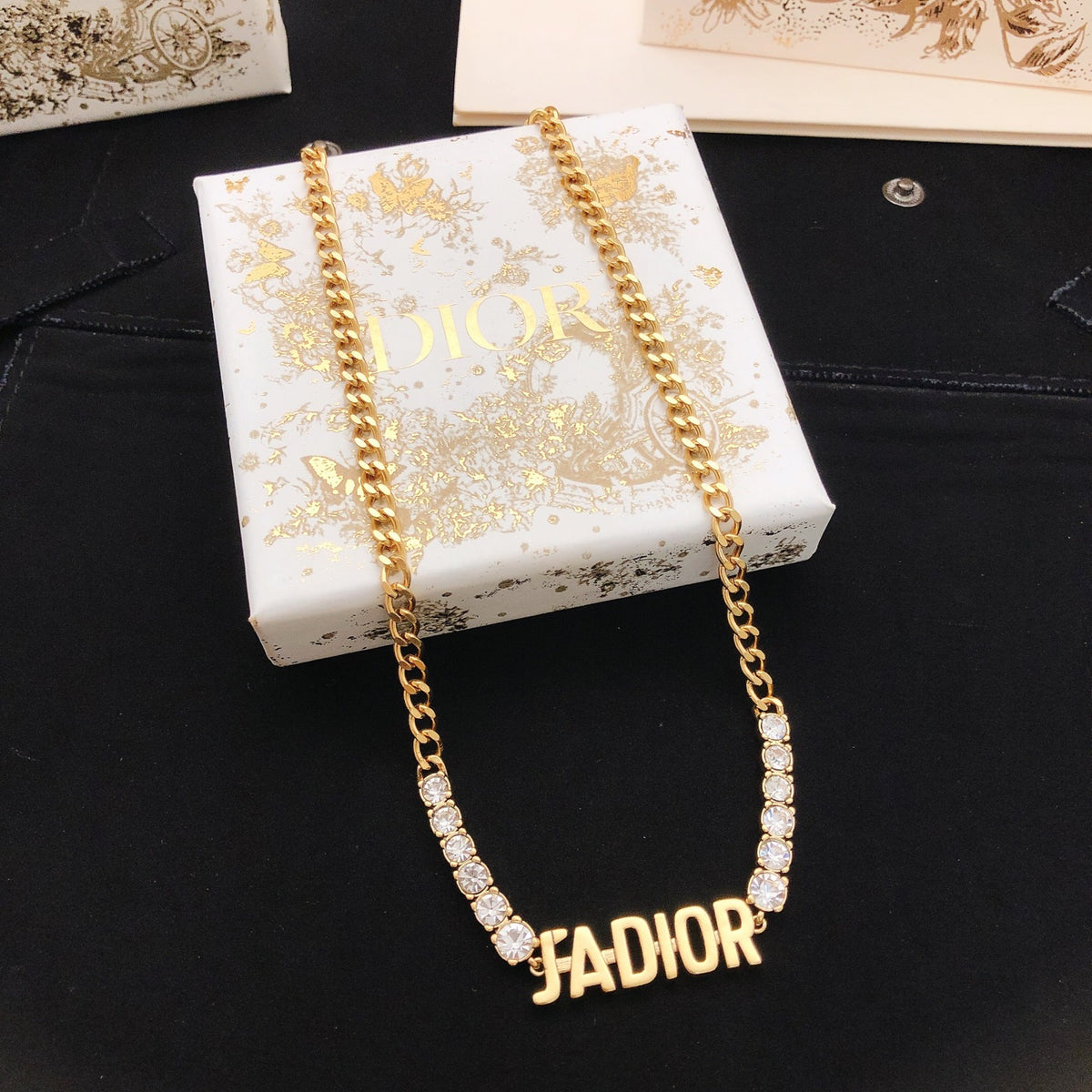 Sculptural Pendant Necklace in Polished Metal-Tone with Crystal-Style Accents – Design 005 main product view