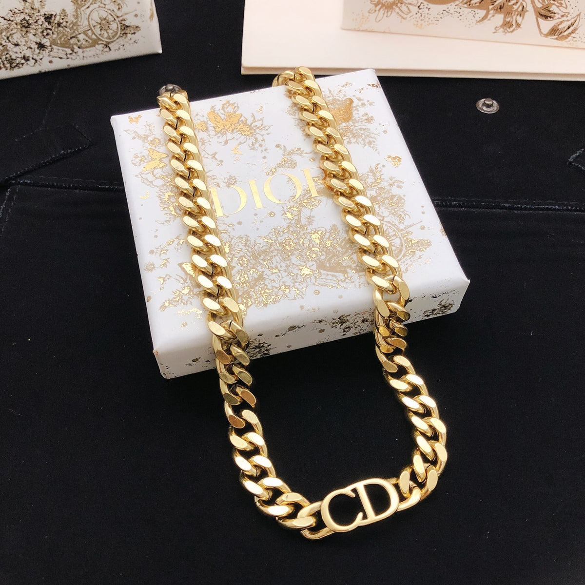 Graphic Letter Motif Jewelry Accessory in Gold-Tone – Design 002 main product view