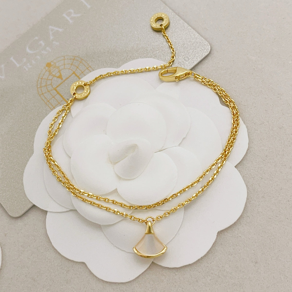 Geometric Emblem Bracelet in Gold-Tone styled product view