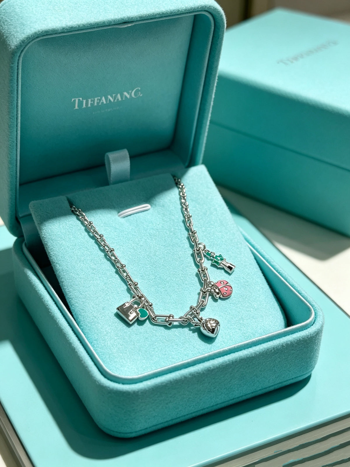 Signature Motif Pendant Necklace in Silver-Tone – Vintage Detail – Design 21 main product view