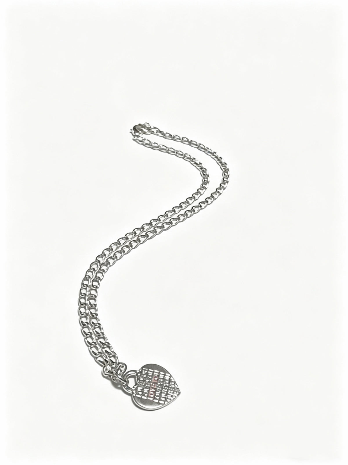 Signature Motif Pendant Necklace in Silver-Tone – Vintage Detail – Design 15 main product view