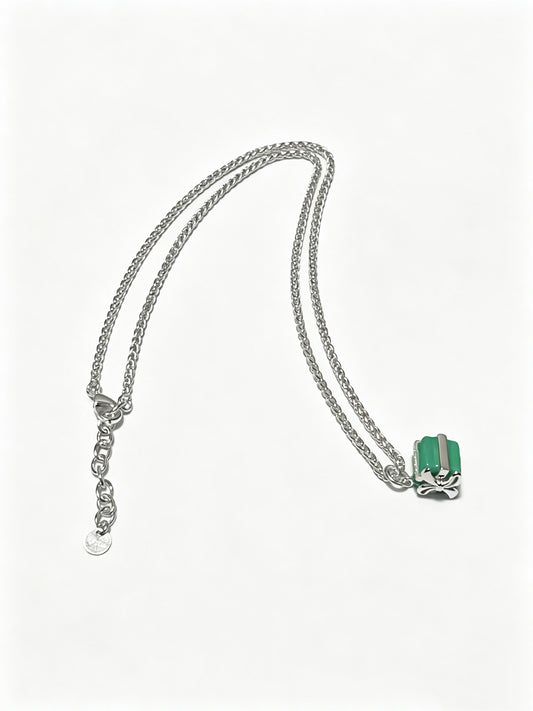 Signature Motif Pendant Necklace in Silver-Tone – Vintage Detail – Design 13 main product view