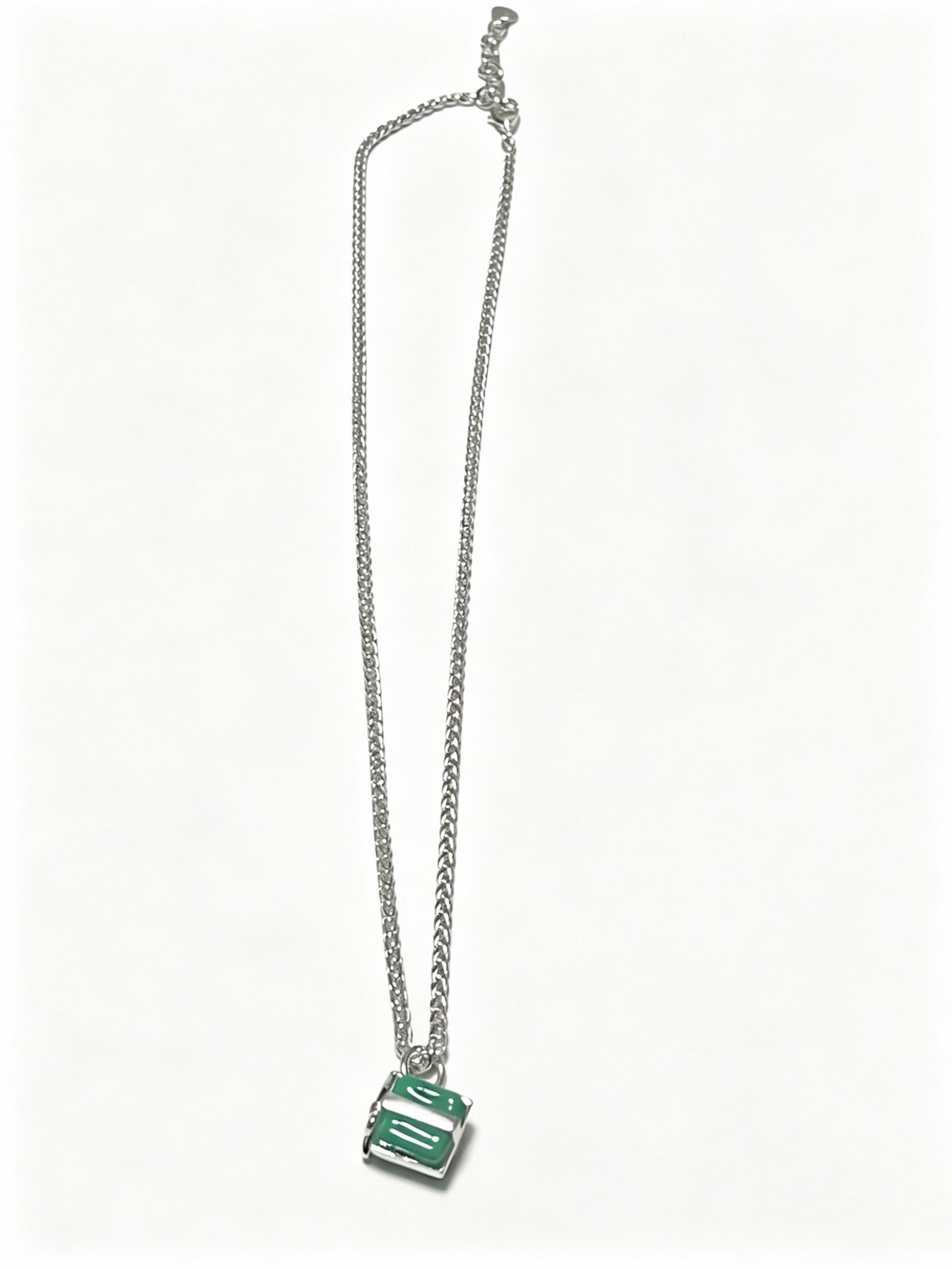 Signature Motif Pendant Necklace in Silver-Tone – Vintage Detail – Design 13 front product view