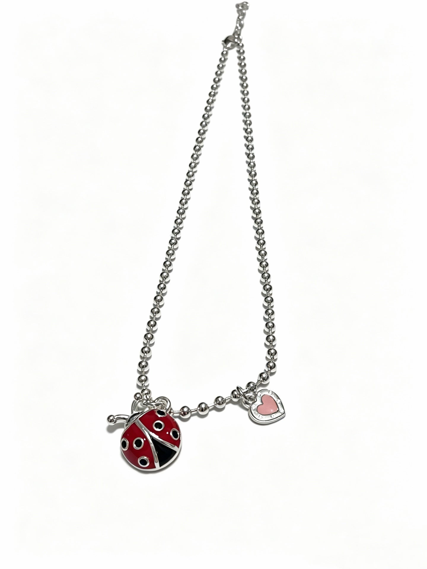 Signature Motif Pendant Necklace in Silver-Tone – Vintage Detail – Design 12 detail view