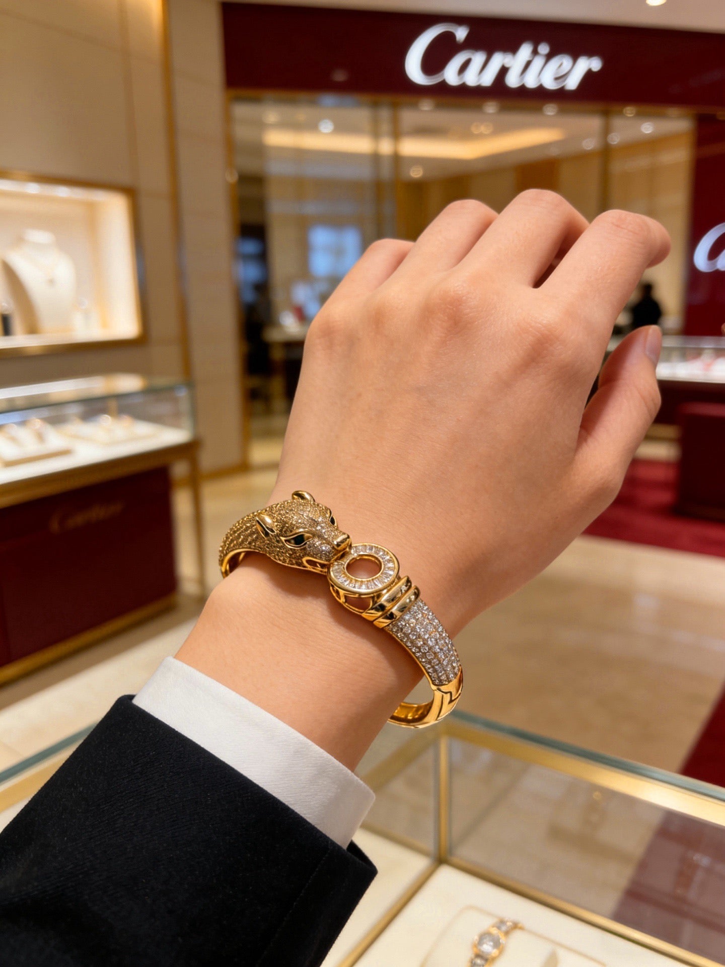 Sculptural Statement Bracelet in Gold-Tone – Design 100 styled view