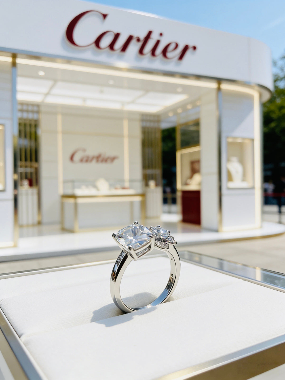 Sculptural Statement Ring in Gold-Tone – Design 14 detail view