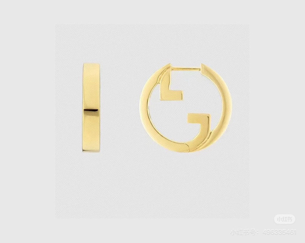 Geometric Emblem Stud Earrings in Polished Metal-Tone – Design 034 front product view