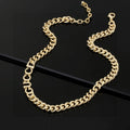 Geometric Emblem Pendant Necklace in Polished Metal-Tone – Vintage Detail – Design 002 main product view