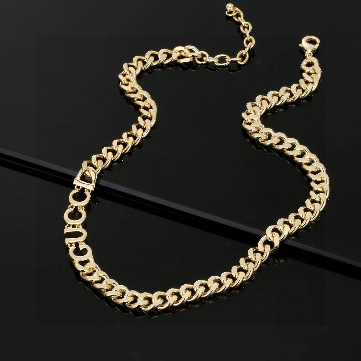 Geometric Emblem Pendant Necklace in Polished Metal-Tone – Vintage Detail – Design 002 main product view