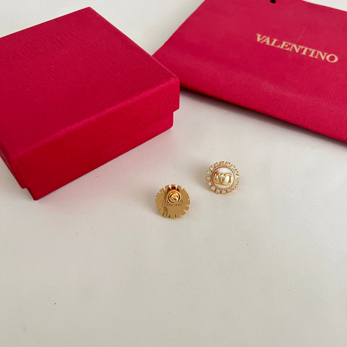 Signature Emblem Statement Earrings in Polished Metal-Tone – Design 06 close-up view