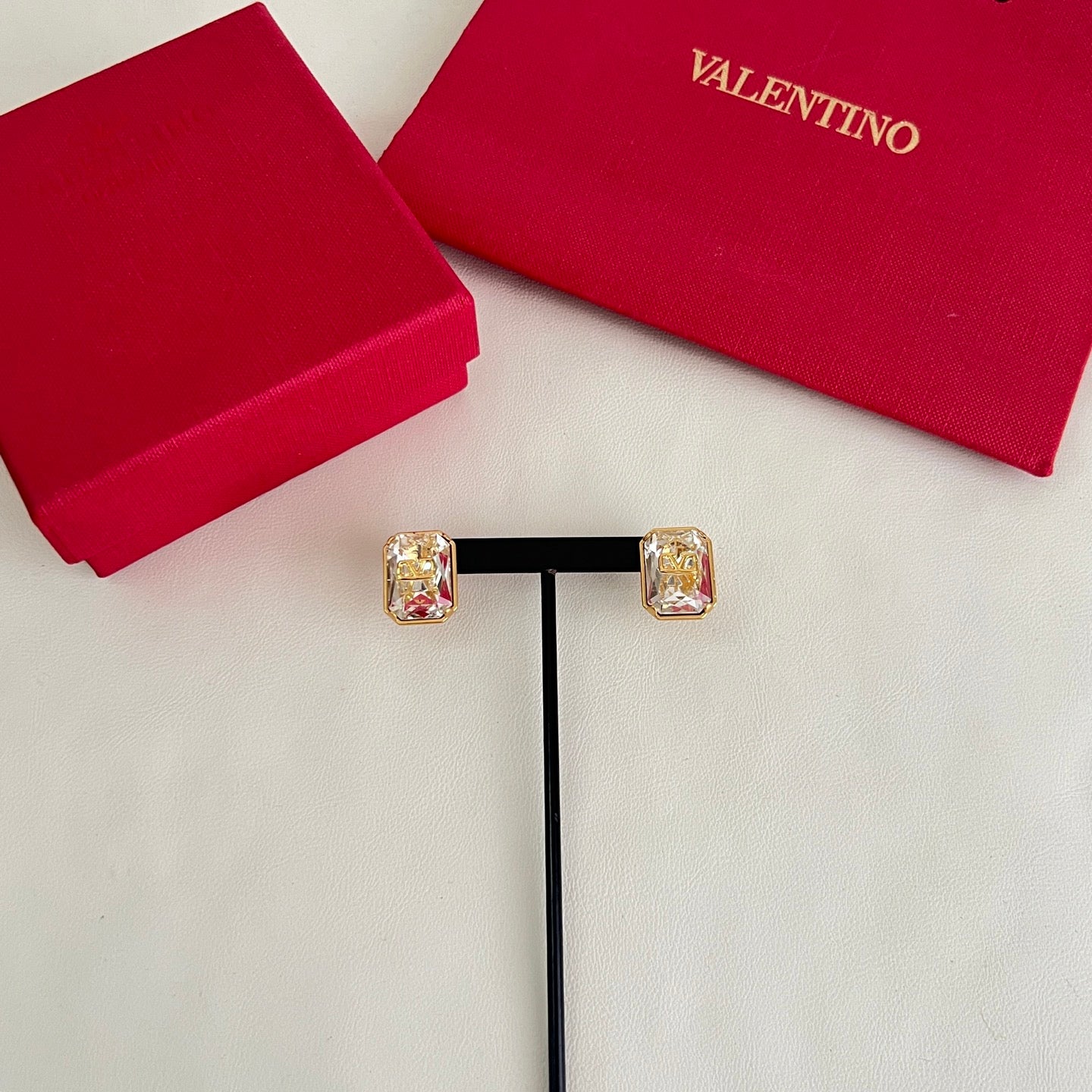 Signature Emblem Statement Earrings in Polished Metal-Tone – Design 05 front view