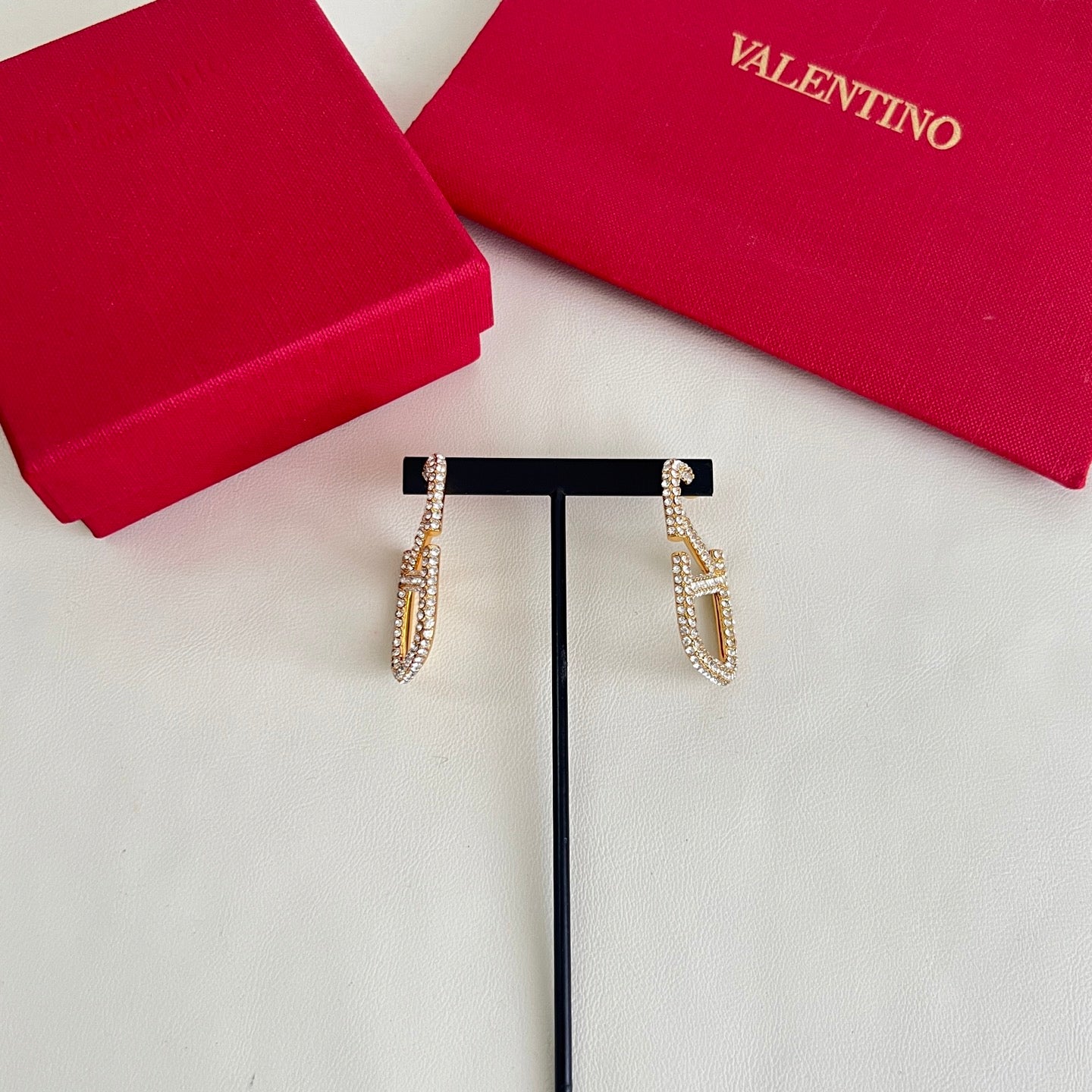 Signature Emblem Statement Earrings in Polished Metal-Tone – Design 04 front view