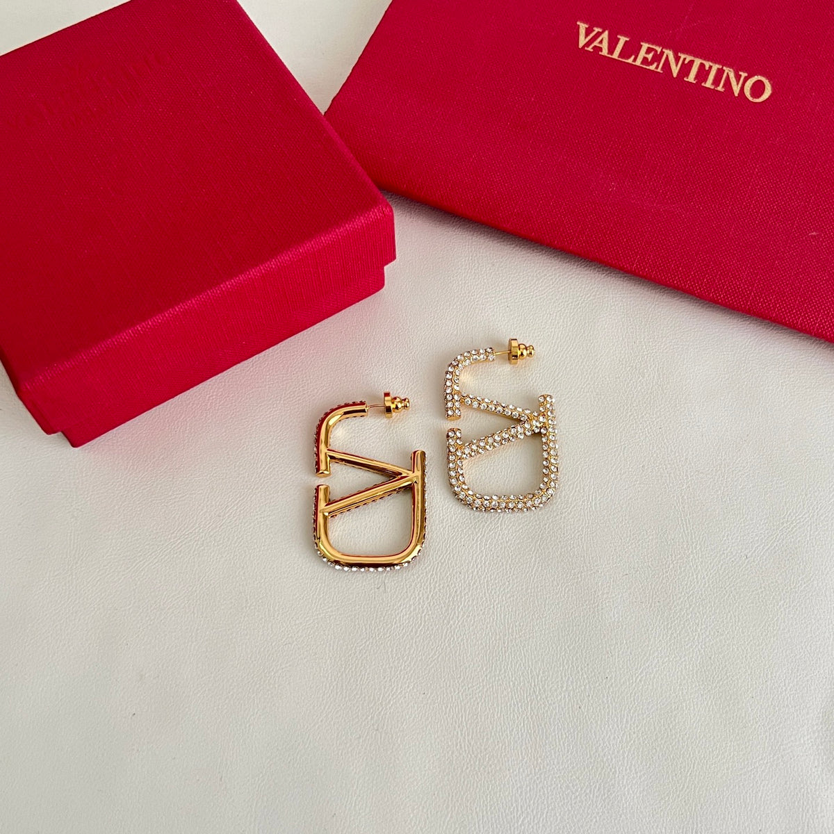 Signature Emblem Statement Earrings in Polished Metal-Tone – Design 04 side detail