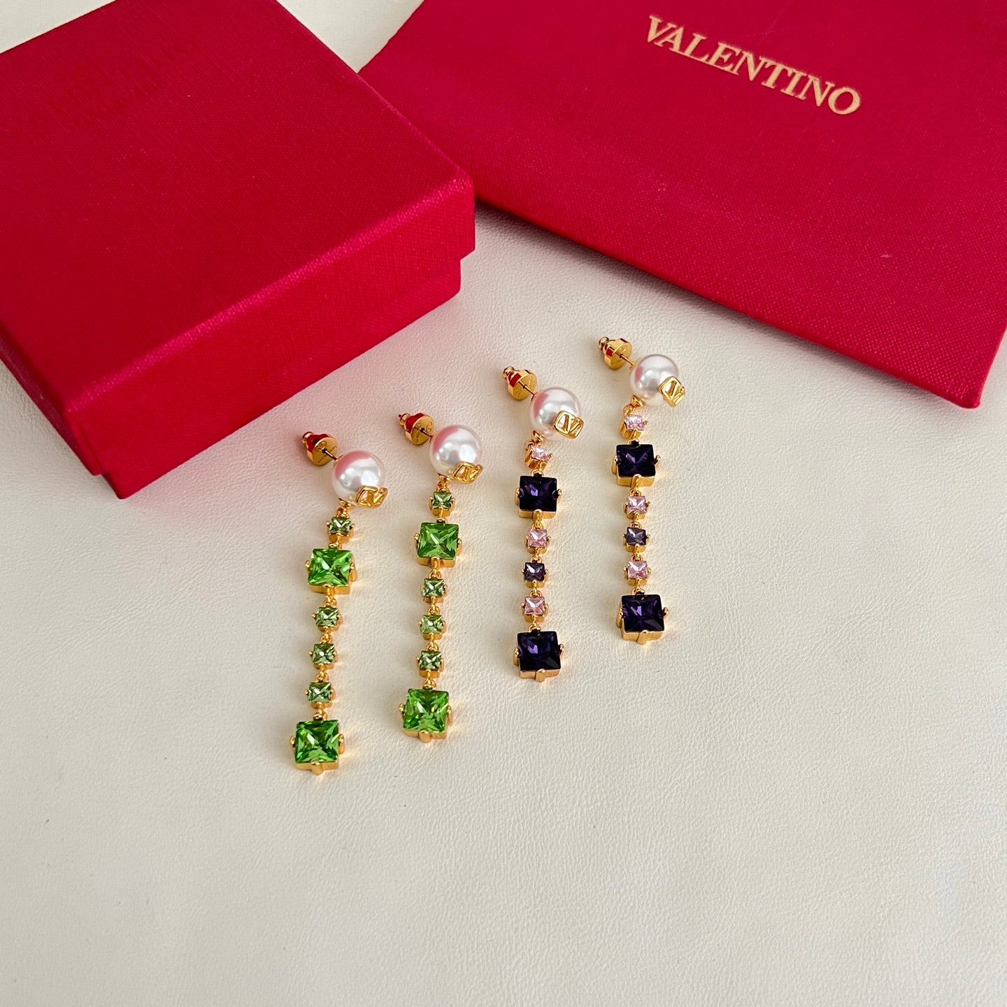 Signature Emblem Stud Earrings in Polished Metal-Tone – Design 06 detail view