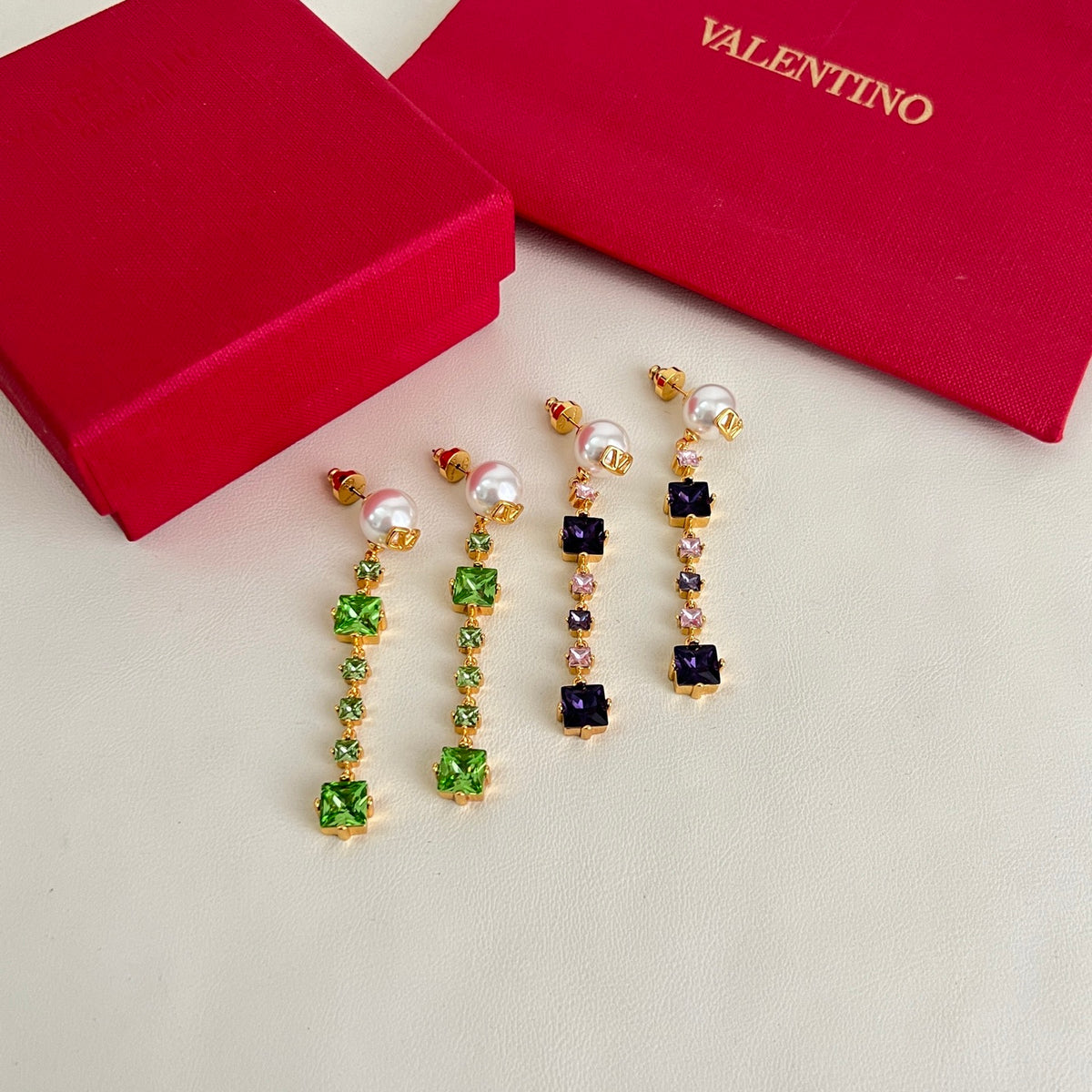 Signature Emblem Stud Earrings in Polished Metal-Tone – Design 07 detail view