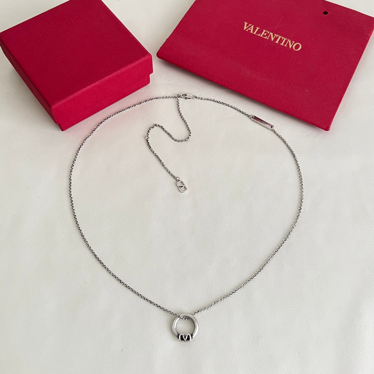 Signature Emblem Pendant Necklace in Polished Metal-Tone – Design 02 front view