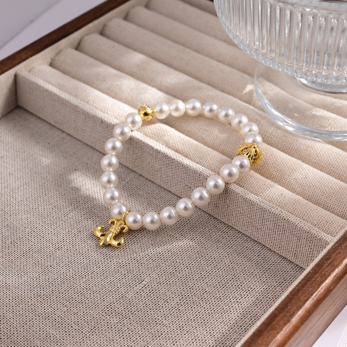 Cross Statement Bracelet in Metal-Tone – Design 14 front product view
