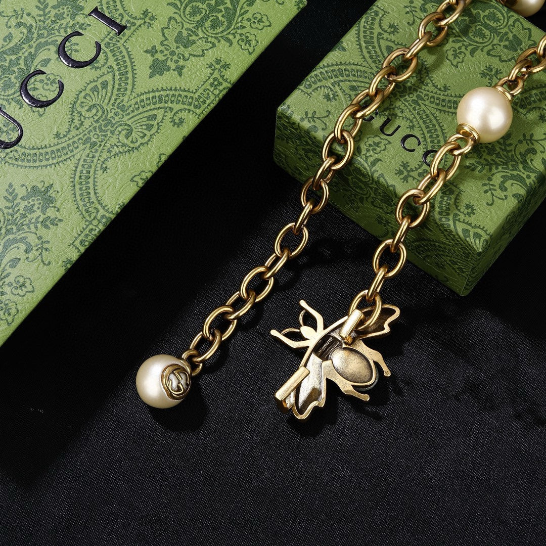 Double-G Emblem Jewelry Accessory in Polished Metal-Tone – Design 001 front product view