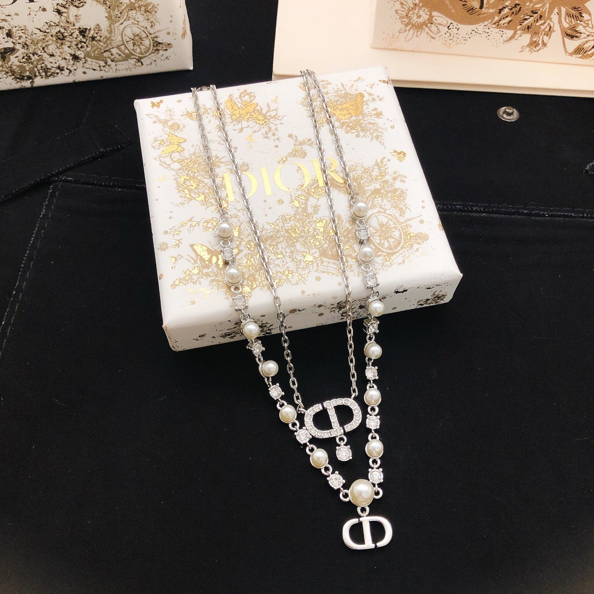 Sculptural Pendant Necklace in Polished Metal-Tone with Layered Detail – Design 005 main product view