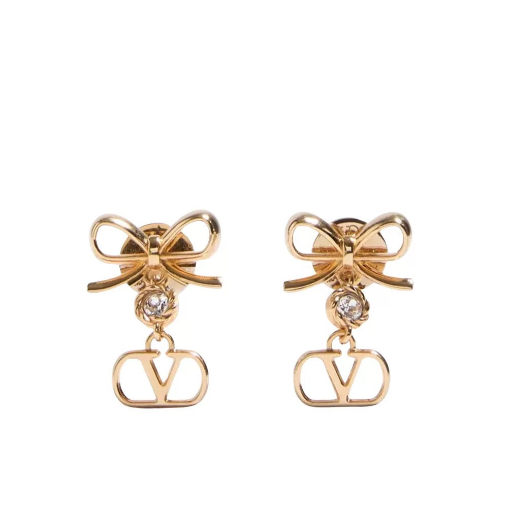 Signature Emblem Stud Earrings in Gold-Tone – Design 16 main product view