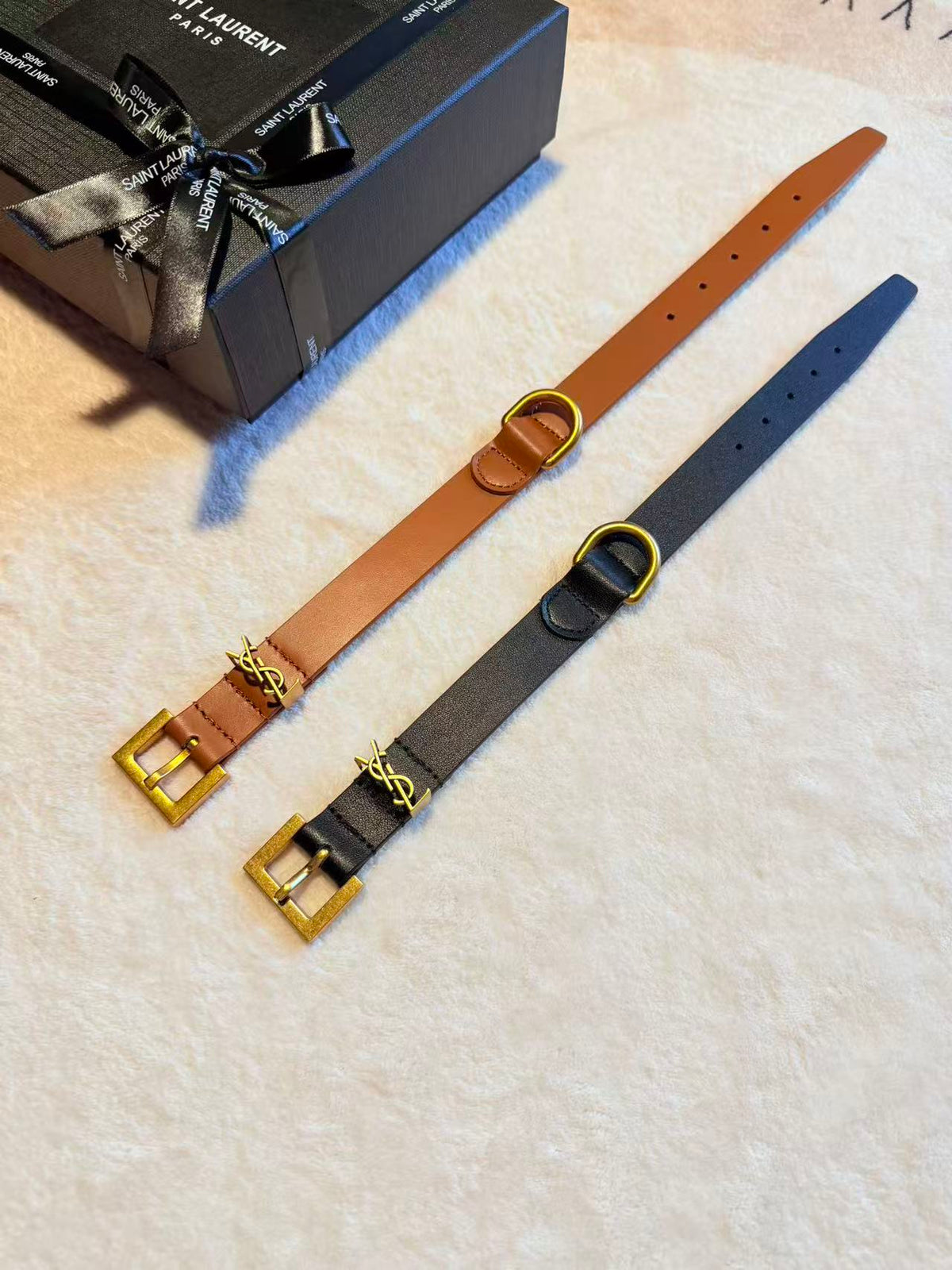 Leather Pet Collar & Leash Set – Design 02 detail view