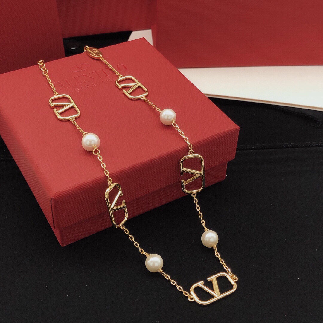 Signature Emblem Pendant Necklace in Polished Metal-Tone – Design 11 styled detail
