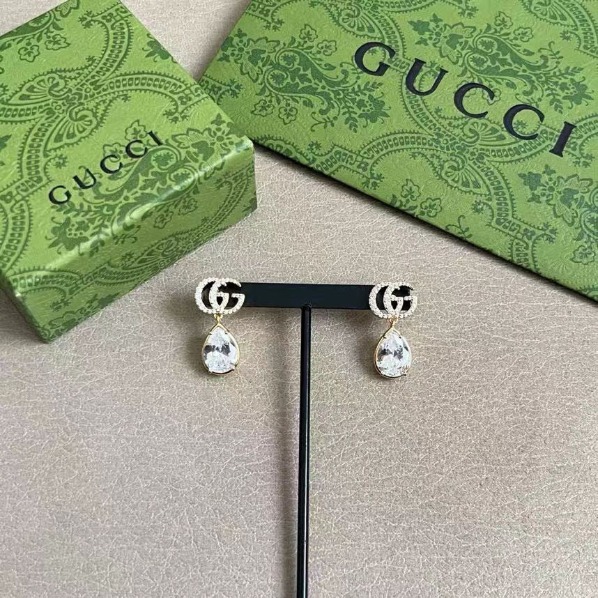 Geometric Emblem Stud Earrings in Polished Metal-Tone – Design 038 front product view