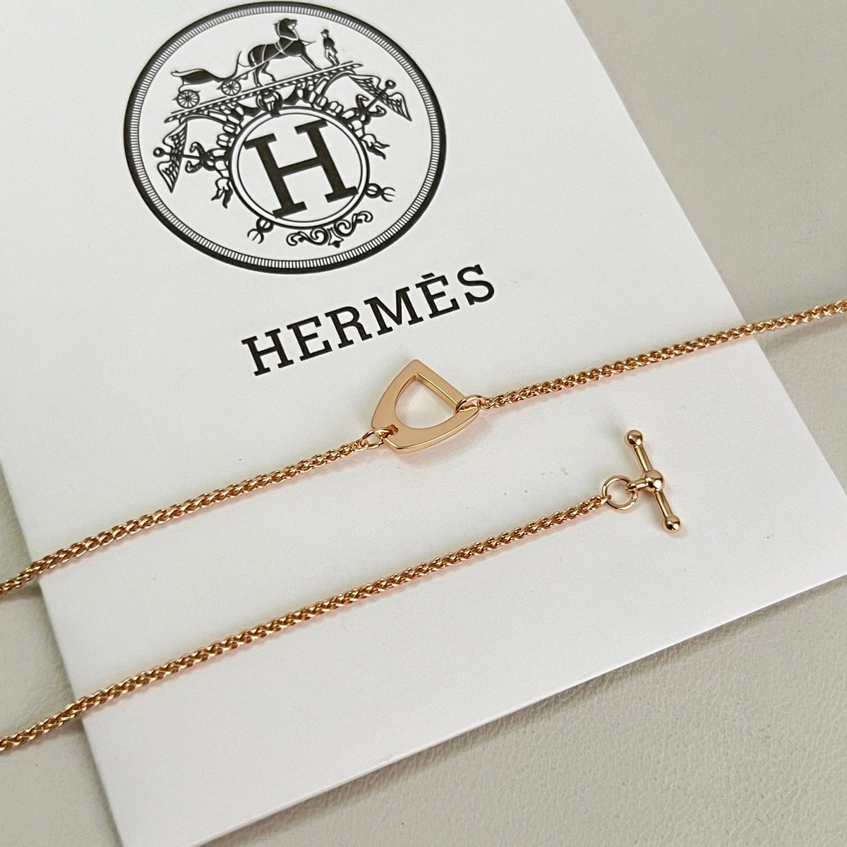 Horse Pendant Necklace in Polished Metal-Tone – Design 027 detail view