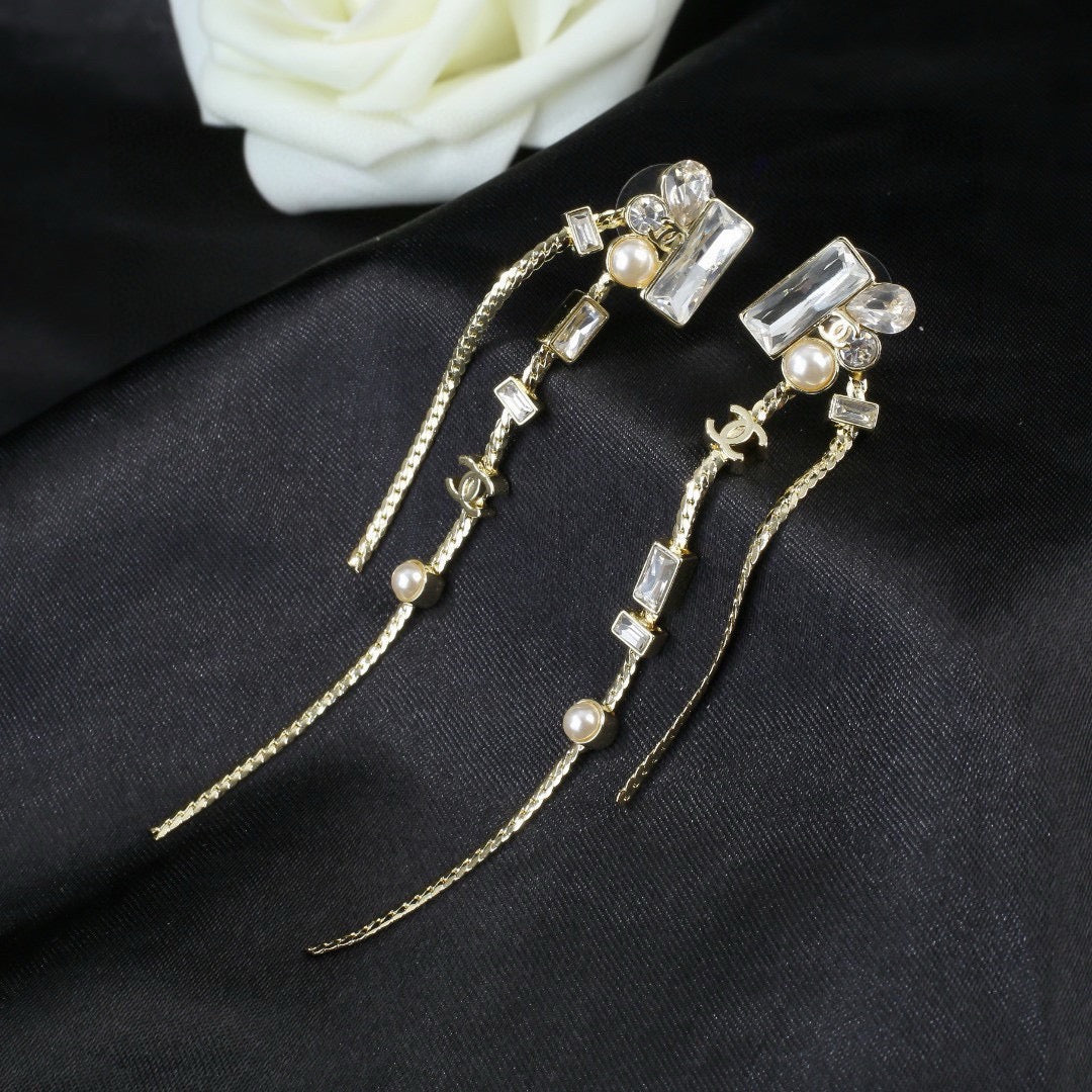 Signature Emblem Statement Earrings in Polished Metal-Tone – Design 038 main product view