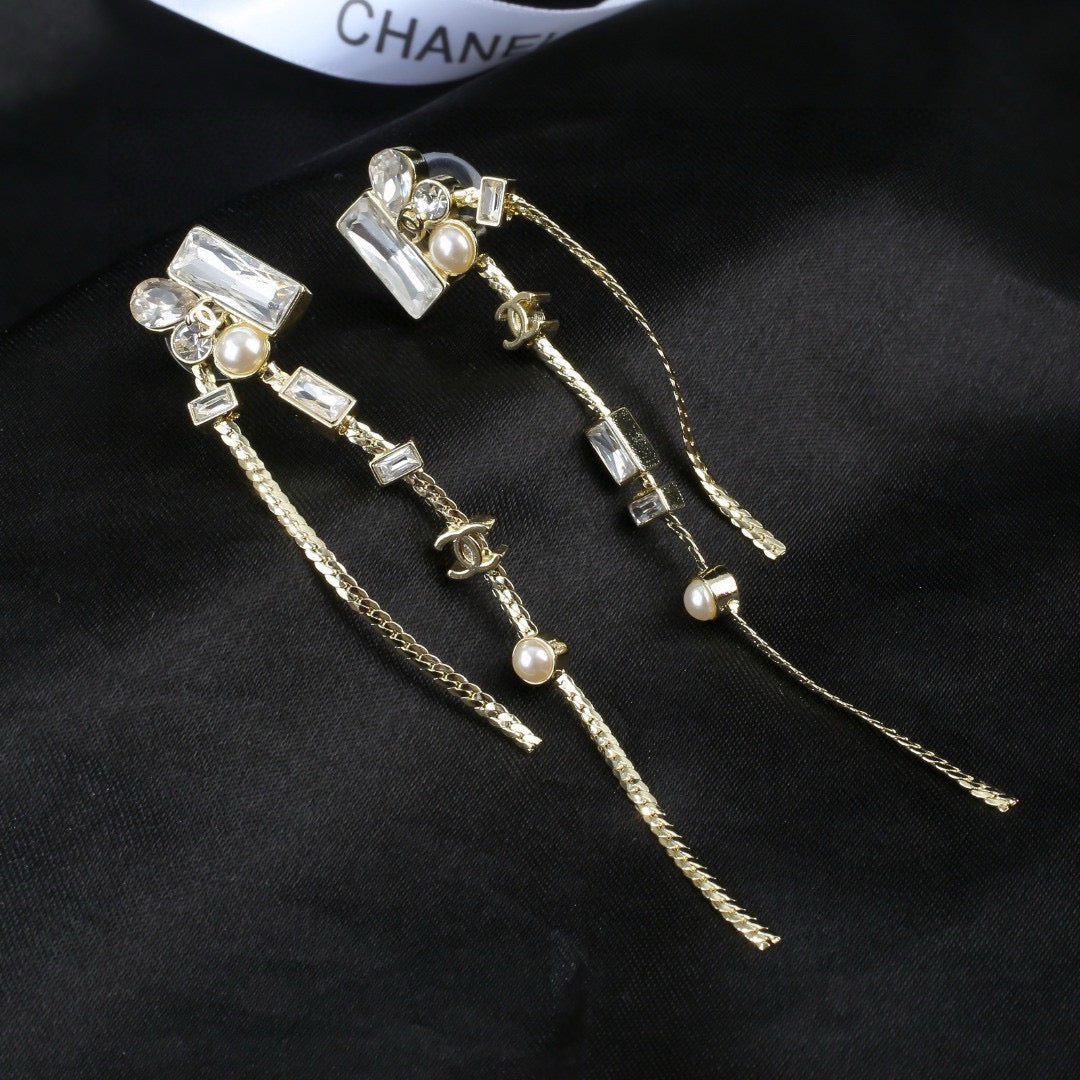 Signature Emblem Statement Earrings in Polished Metal-Tone – Design 038 front product view