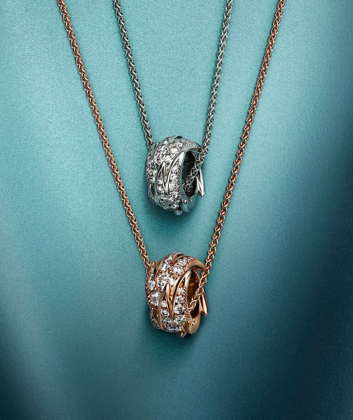 Signature Motif Pendant Necklace in Polished Metal-Tone – Design 02 main product view