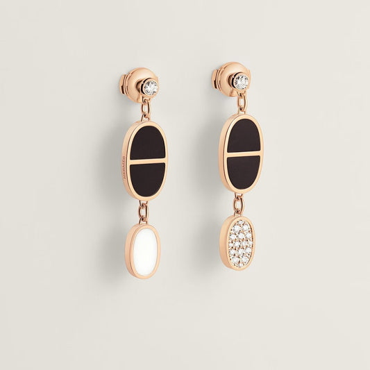 Toggle Stud Earrings in Polished Metal-Tone – Toggle Detail – Design 002 main product view
