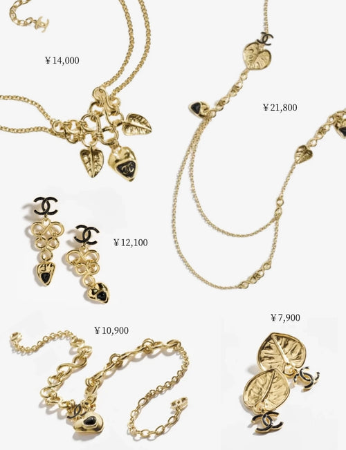 Double-C Emblem Pendant Necklace in Gold-Tone – Heart Detail – Design 002 front product view