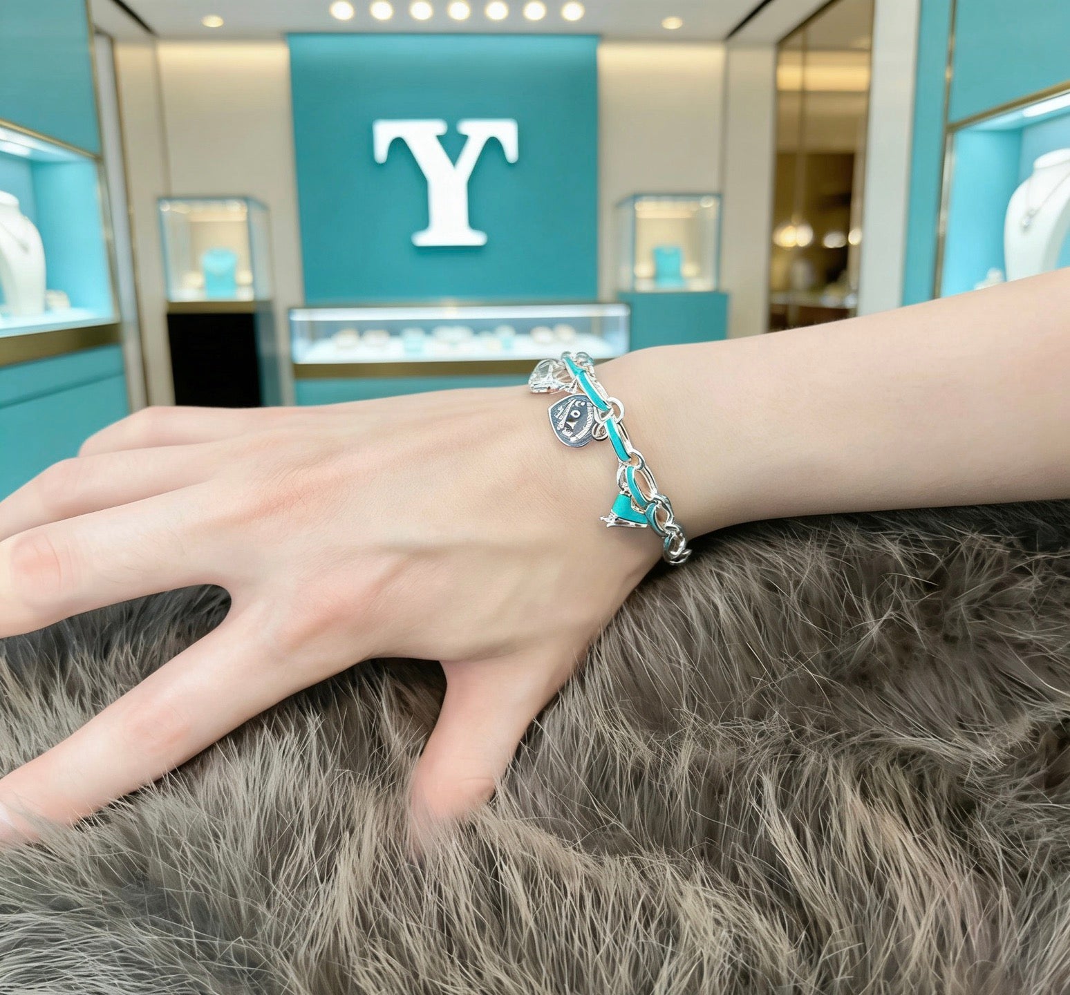 Signature Motif Bracelet in Silver-Tone – Vintage Detail – Design 62 styled product view