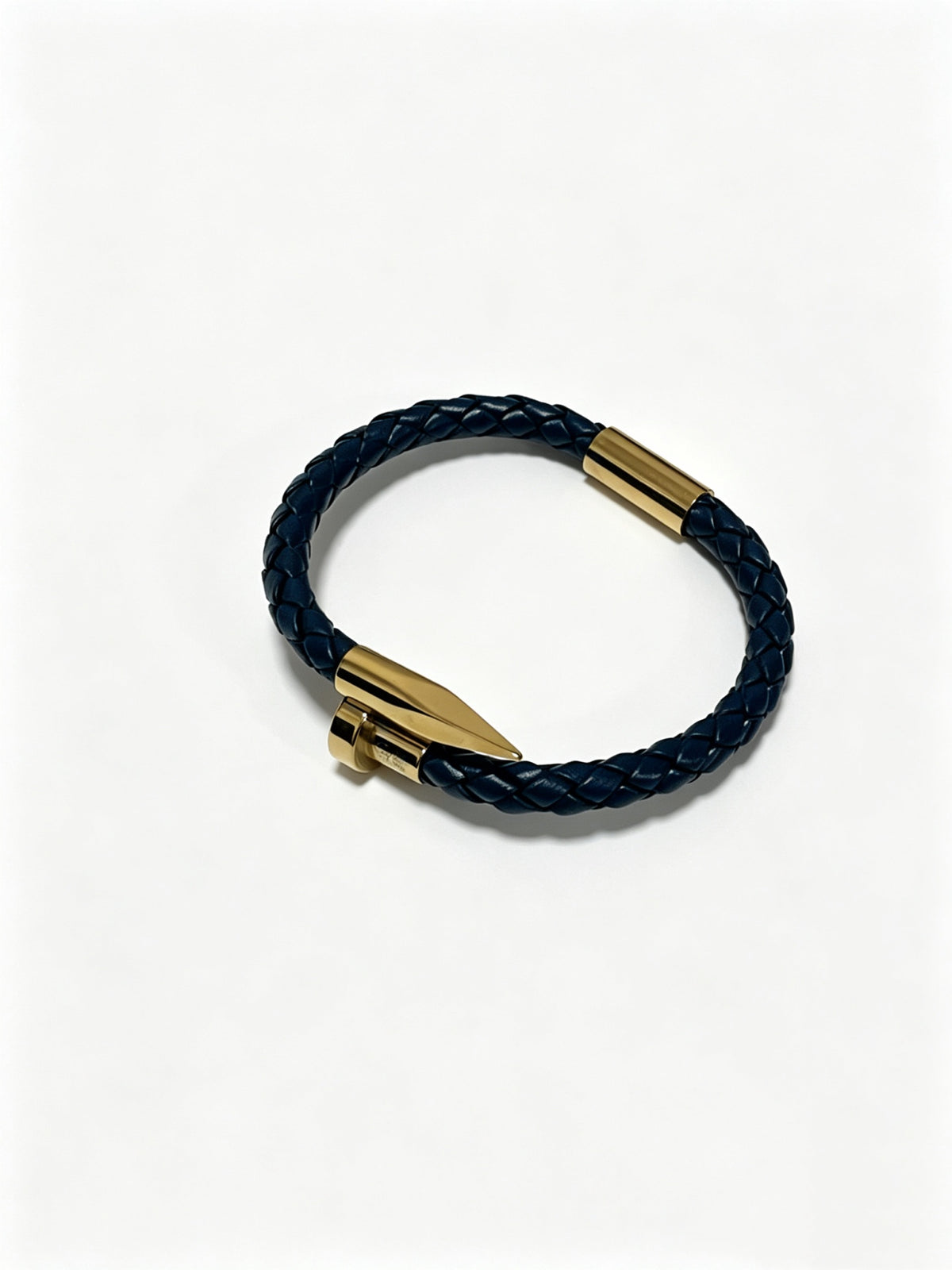 Sculptural Statement Bracelet in Gold-Tone – Design 122 front view