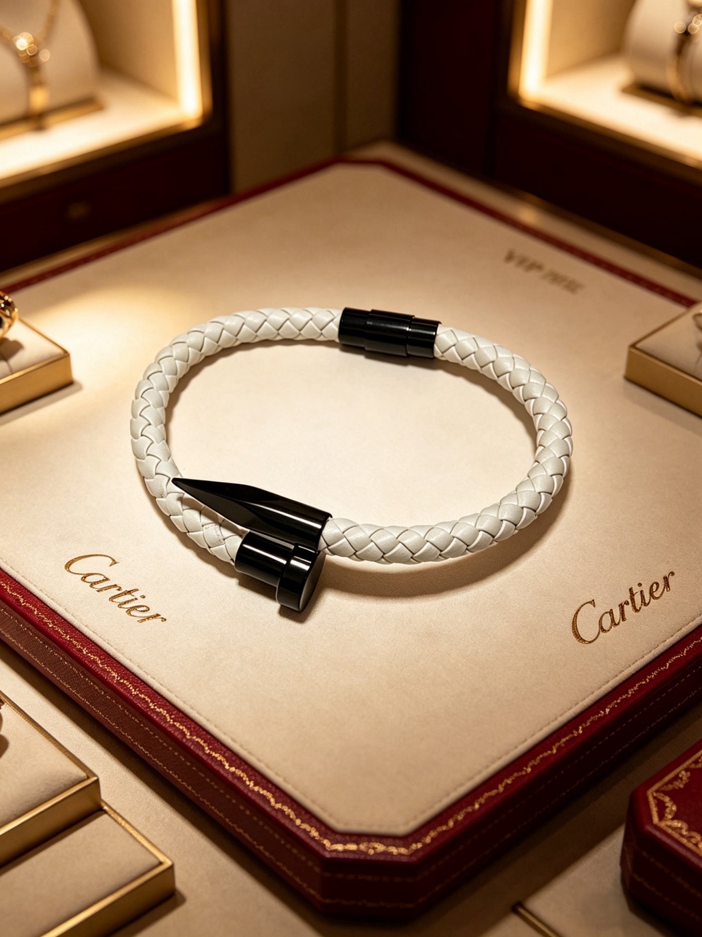 Sculptural Statement Bracelet in Gold-Tone – Design 121 styled view