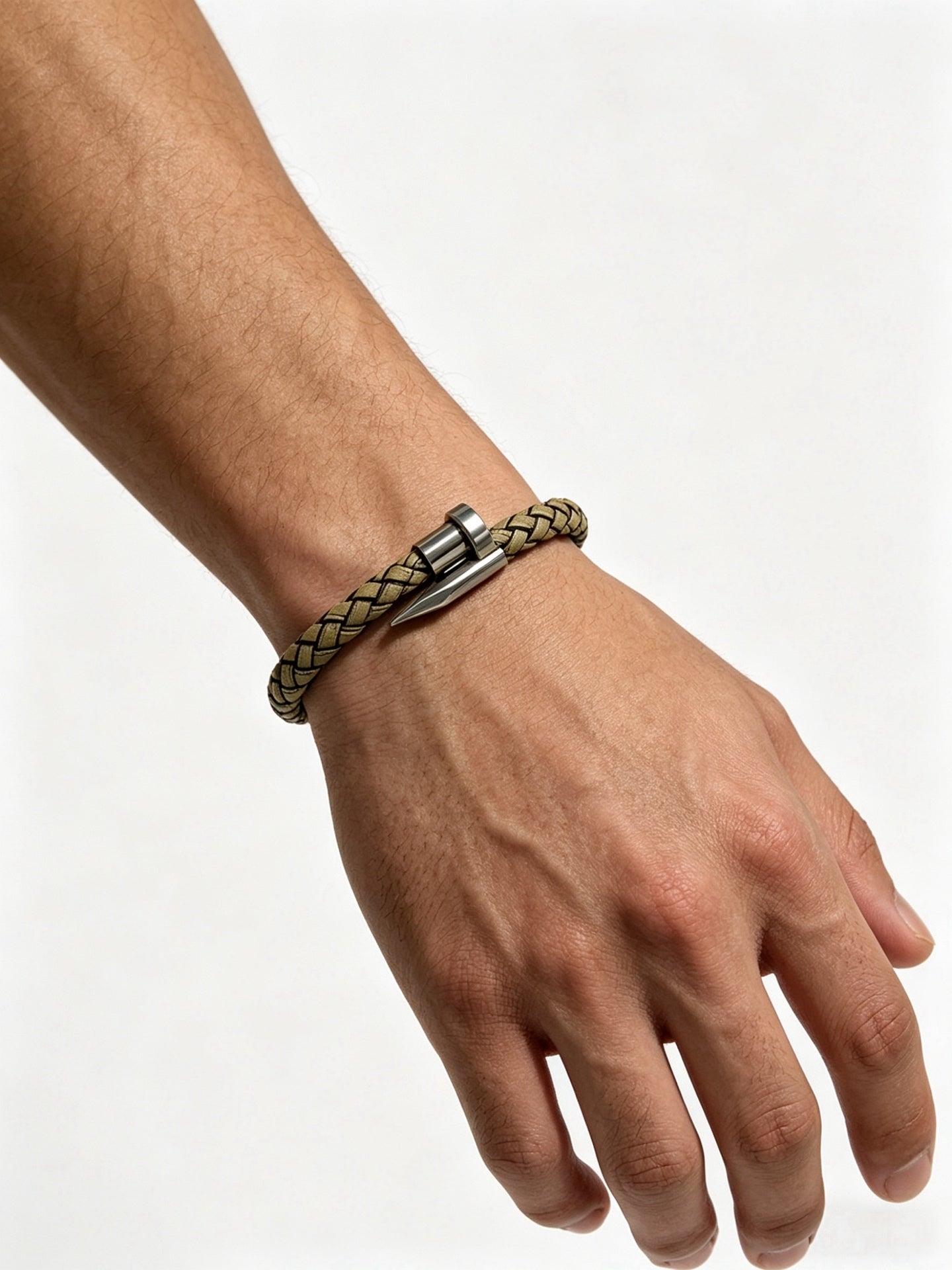 Sculptural Statement Bracelet in Gold-Tone – Design 120 side detail