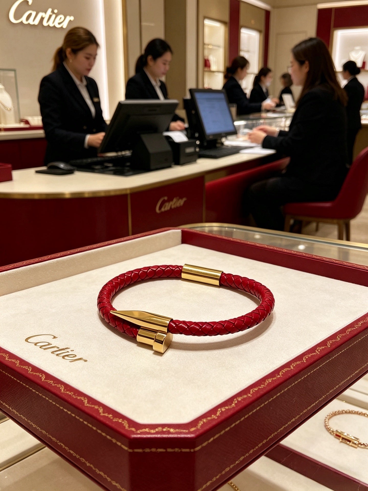Sculptural Statement Bracelet in Gold-Tone – Design 119 front view