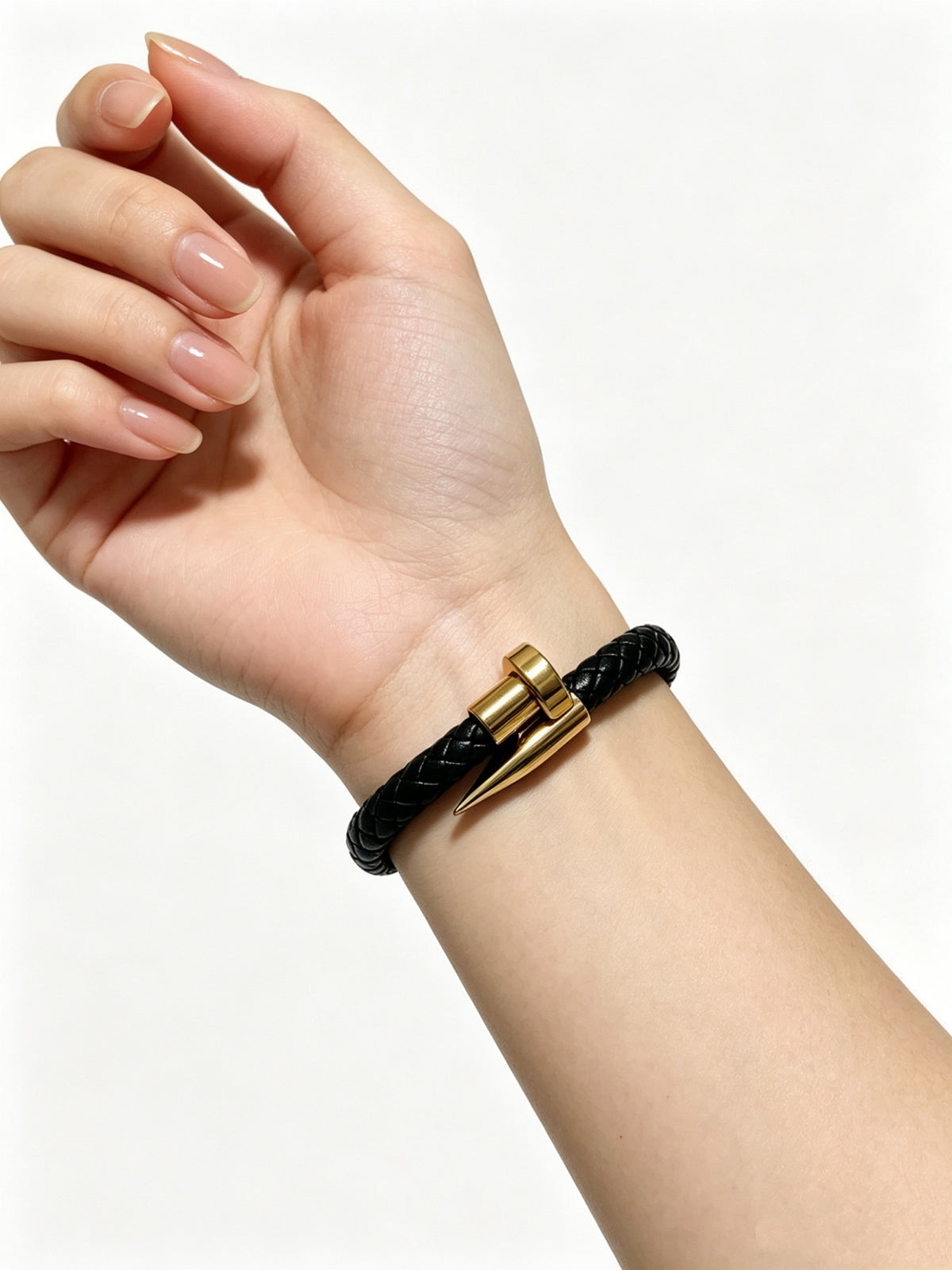Sculptural Statement Bracelet in Gold-Tone – Design 118 styled view