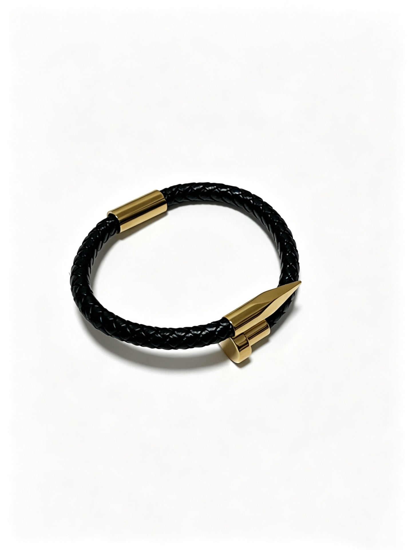 Sculptural Statement Bracelet in Gold-Tone – Design 118 front view
